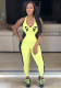 Women's V-Neck Patchwork Jumpsuit