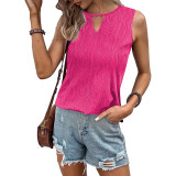 Women's Tank Top Keyhole Neck Sleeveless Summer Casual Top