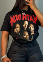 Fashion Casual Printed Women's Short Sleeve T-Shirt