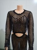 Women's Clothing Sexy Hollow Knitting Sexy Beach Dress