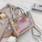 Women's Trendy Transparent Laser Pvc Handbag Crossbody Bag Shoulder Bag