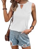 Women's Tank Top Keyhole Neck Sleeveless Summer Casual Top
