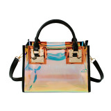 Women's Trendy Transparent Laser Pvc Handbag Crossbody Bag Shoulder Bag