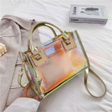 Women's Trendy Transparent Laser Pvc Handbag Crossbody Bag Shoulder Bag