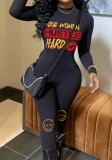 Women Printed Long Sleeve Jumpsuit