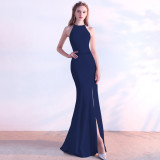Women Halter Neck Maxi Evening Dress