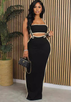 Women Tube Top and suspender skirt two-piece set Women Tube Top and suspender skirt two-piece set