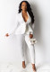 Fashion Ruffle Career Suit Casual Two Piece Set