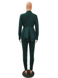Fashion Ruffle Career Suit Casual Two Piece Set