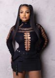 Women Sexy Hollow Stretch Bodysuit