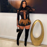 Women Sexy Hollow Stretch Bodysuit