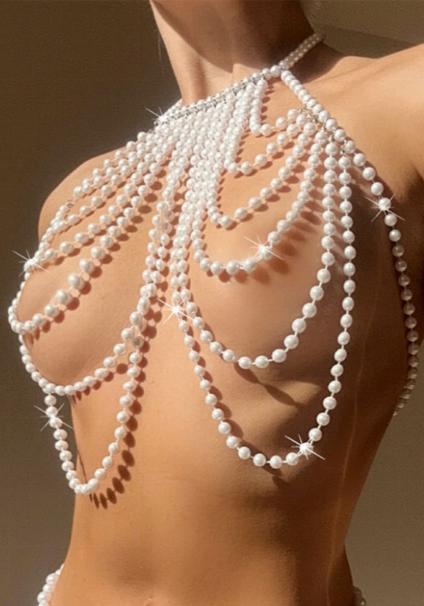 Imitation Pearl Sexy Bodychain