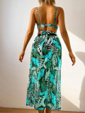 Sexy Two Pieces Bikini Mesh Long Skirt Three-Piece Women's Swimsuit