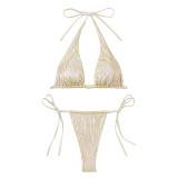 Glitter Bikini Feminine Strappy Two Pieces Swimsuit