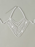 Imitation Pearl Embellished Halter Neck Bodychain