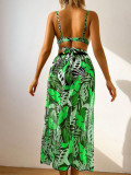 Sexy Two Pieces Bikini Mesh Long Skirt Three-Piece Women's Swimsuit