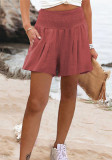 Women's Solid Color High Waist Casual Shorts