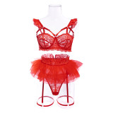 Women Clothinglace Three-Piece Sexy Lingerie