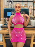 Women Sexy Hollow Beaded Fishnet Sexy Lingerie