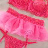 Women Clothinglace Three-Piece Sexy Lingerie