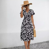 Women Spring Summer v-neck dress
