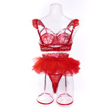 Women Clothinglace Three-Piece Sexy Lingerie