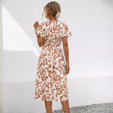 Women Spring Summer v-neck dress