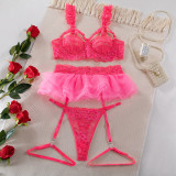 Women Clothinglace Three-Piece Sexy Lingerie