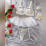 Women Clothinglace Three-Piece Sexy Lingerie