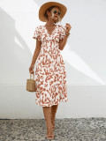 Women Spring Summer v-neck dress
