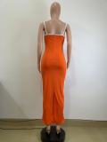 Women Sexy Contrast Color Suspender Dress