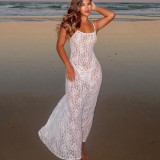 Women Spring/Summer Lace See-Through Sexy Strap Dress