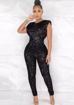 Sequins Round Neck Sleeveless Fashion Sexy Nightclub Jumpsuit Sequins Round Neck Sleeveless Fashion Sexy Nightclub Jumpsuit