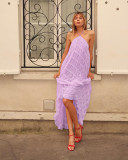 Women Spring Summer Casual Halter Neck Top and Long Skirt two-piece set