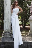 Women 's Solid Color Strapless Formal Party Elegant Jumpsuit