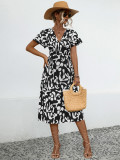 Women Spring Summer v-neck dress