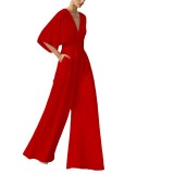 Women Bat Sleeves Jumpsuit
