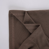 WomenSolid Turndown Collar Casual Jumpsuit