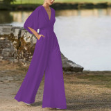 Women Bat Sleeves Jumpsuit