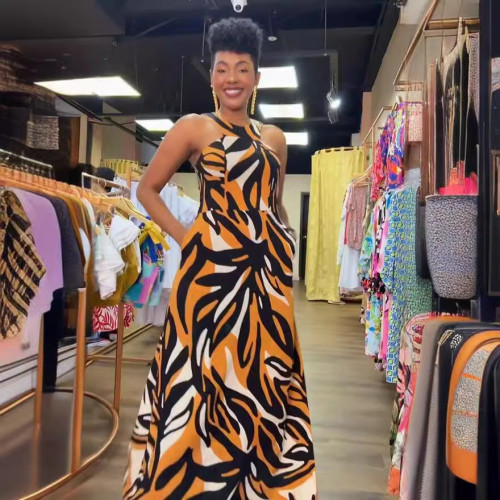 Women Printed Sleeveless Off-Shoulder Sundress