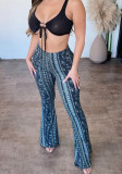 Bohemian Printed High Stretch Tight Fitting Sexy Casual Pants