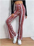 Bohemian Printed High Stretch Tight Fitting Sexy Casual Pants