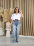 Spring Summer Women's Short Sleeve Solid Color Short Sleeve Crop Shirt