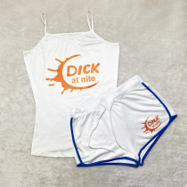 Women's Sexy Graphic Print Sling Shorts Set Yoga Pants Set