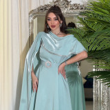 Muslim Women evening gown dress with belt