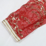 Women Arabian muslim dress Spring sequined web robe two-piece set