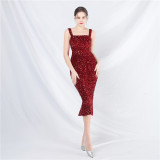 Elegant Strap Sequin Party Dress