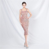 Elegant Strap Sequin Party Dress