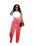 Women's Casual Flannel Wide Leg Pants
