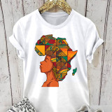 Round Neck Pullover Printed Short Sleeve Women's T-Shirt
